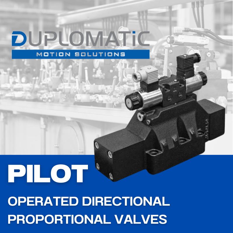 Pilot operated directional proportional valves
